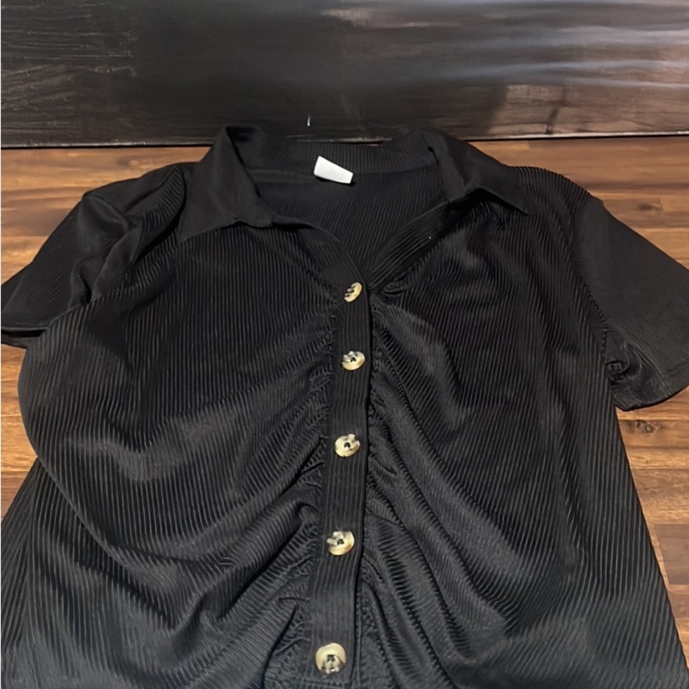 No boundaries womens M black blouse